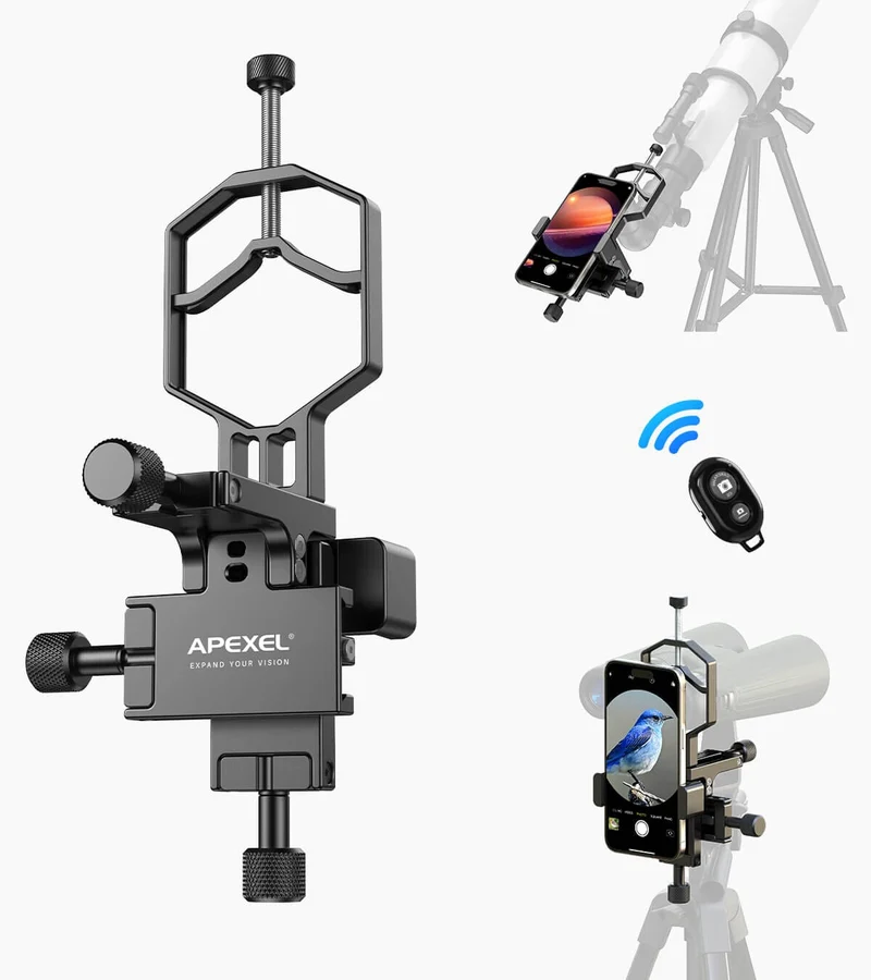 APEXEL 3-Achsen-Teleskop-Telefonadapter