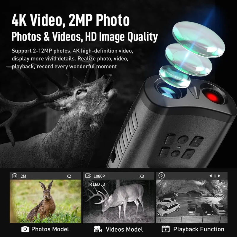 NV009 Neue digitale 4K-HD-Nachtsichtbrille im Eulen-Stil
