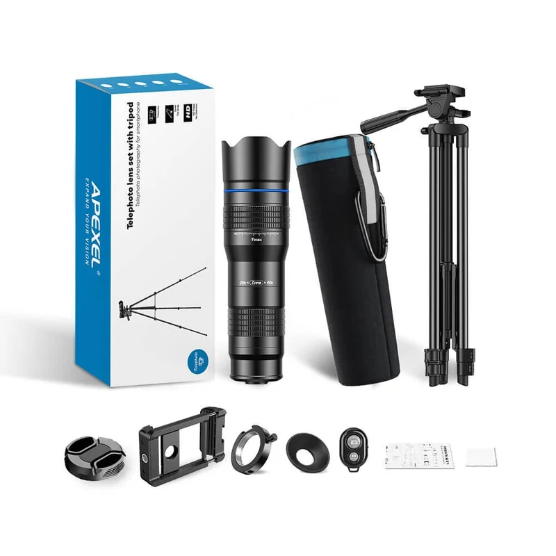 Smartphone-Teleobjektiv-Set mit verbessertem Zoom 20–40fach