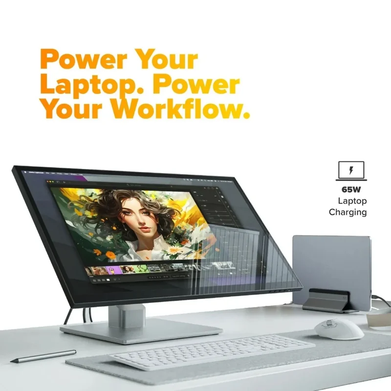 Alogic Clarity Fold Touch 27" 4K Touchscreen-Monitor mit Webcam und USB-C Power Delivery