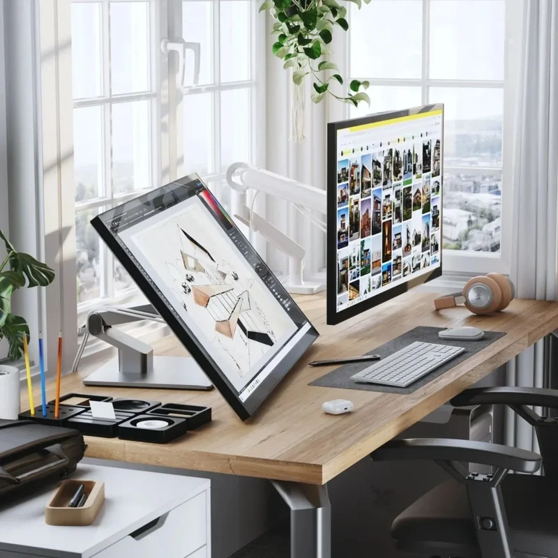 Alogic Clarity Fold Touch 27" 4K Touchscreen-Monitor mit Webcam und USB-C Power Delivery
