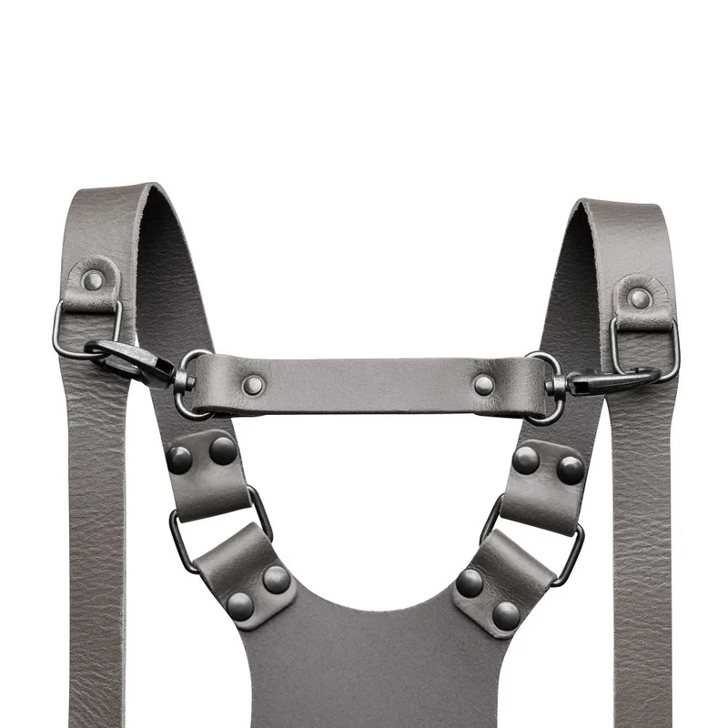 The Hantler Chest strap Gray / Old silver, large 33cm