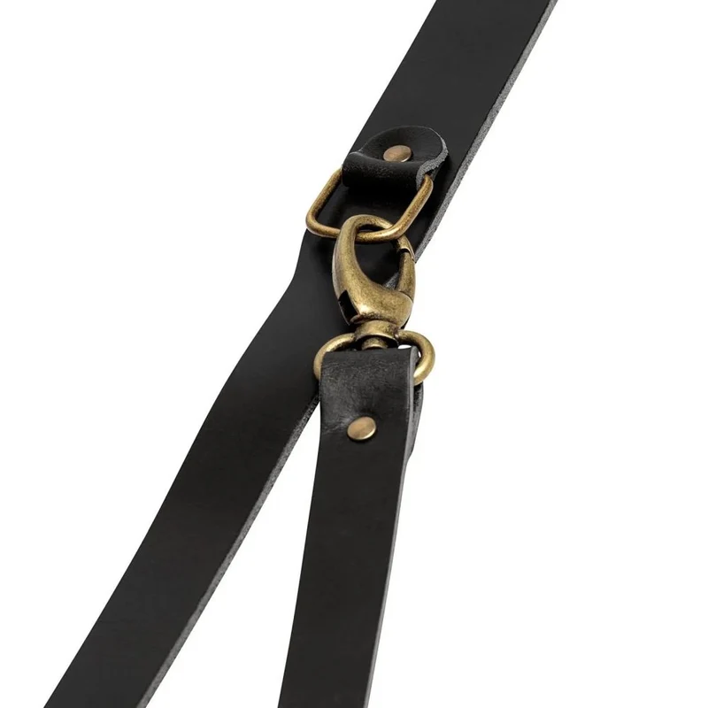 Der Hantler Brustgurt Schwarz / Messing, groß 33cm