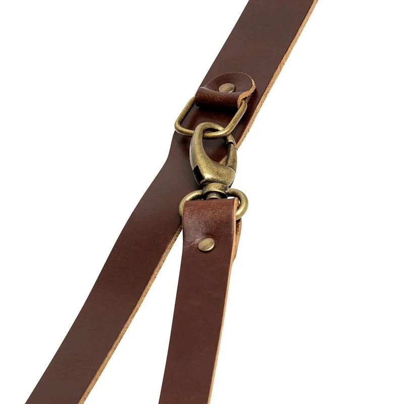 Der Hantler Brustgurt Brandy / Altsilber, groß 33cm