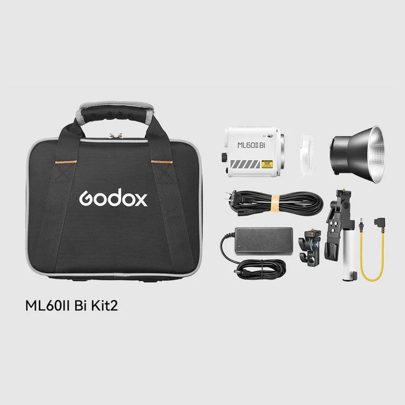 Godox ML60II BI Tragbares LED-Licht Bi-Color-Kit (AK B02 + Batteriehalterung)