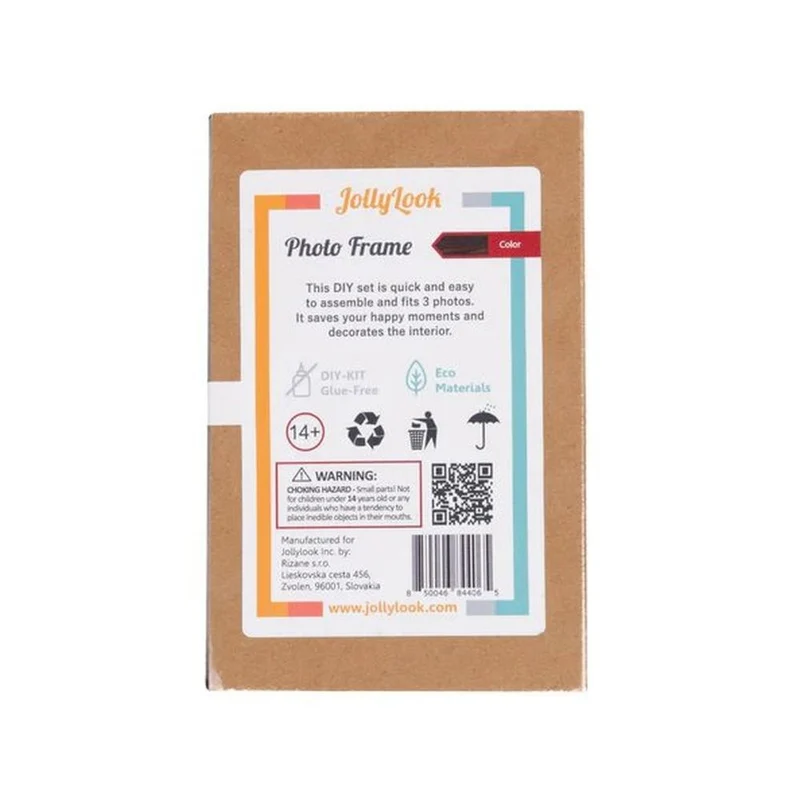 JollyLook 3 "Mini" photo frames, brown coloured