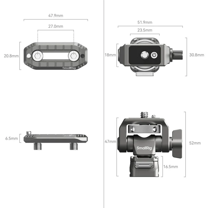 SmallRig HawkLock H21 Quick Release Monitorhalterung mit NATO-Klemme 4487