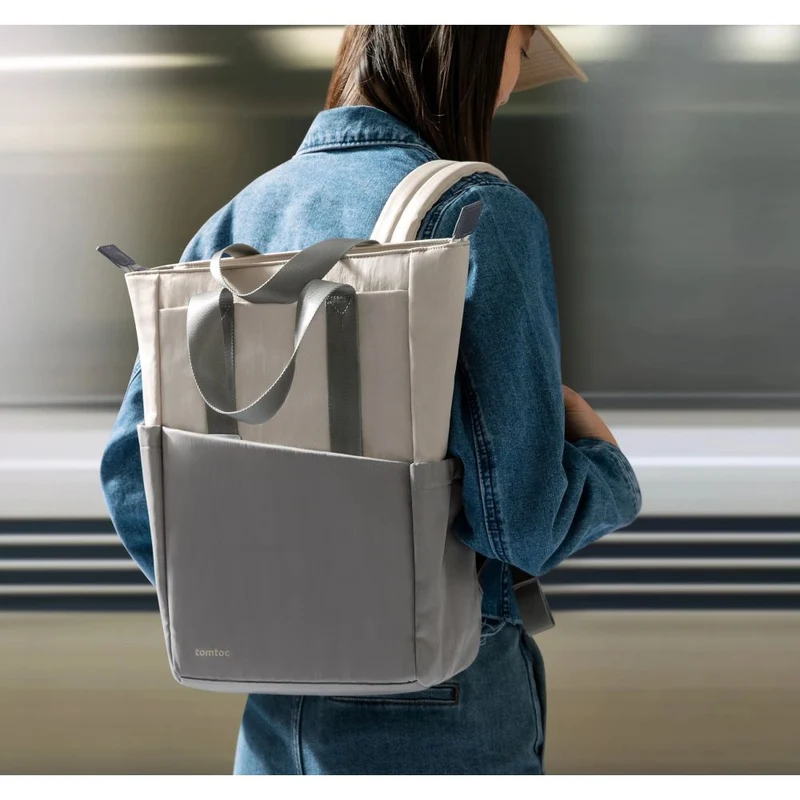 Tomtoc Slash-T63 Laptop backpack, Moon Grey