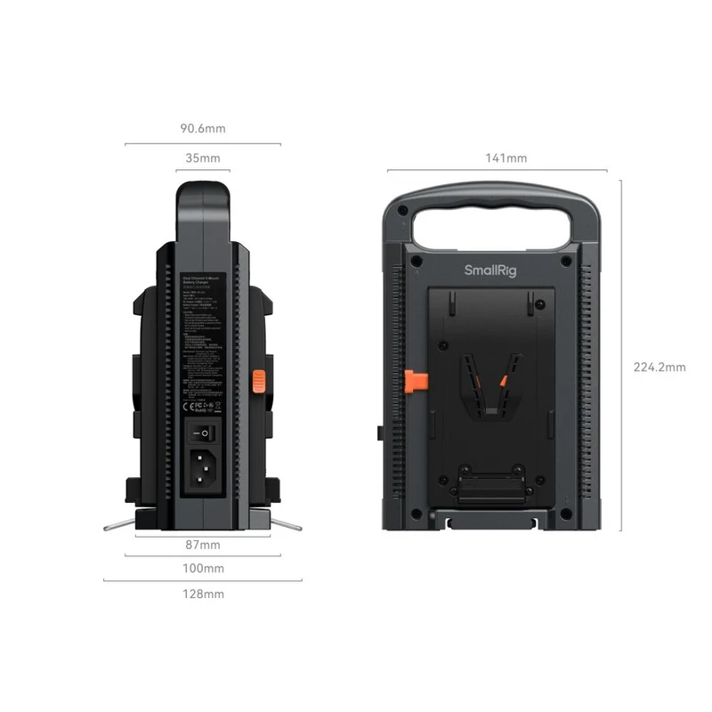 SmallRig 4578 Dual Channel V-Mount Battery Charger (EU Standard)