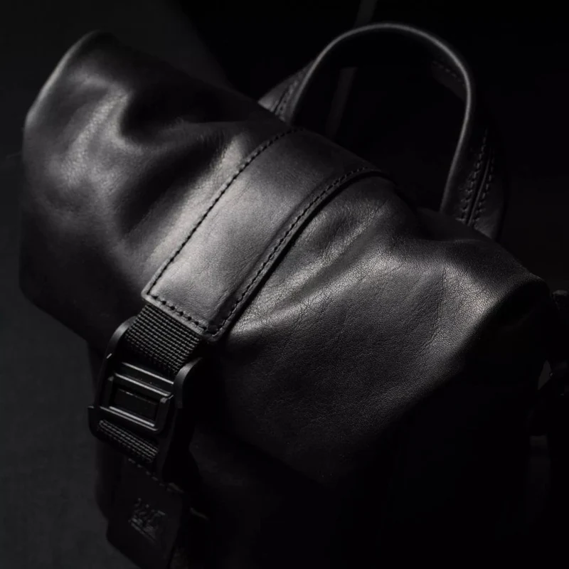 Wotancraft Pilot Travel Camera Bag 3.5l - Black Leather