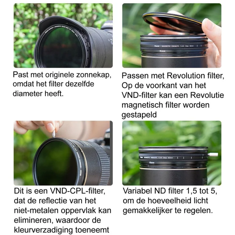 Kase Video Kit VND-CPL with Black Mist Filter 82mm