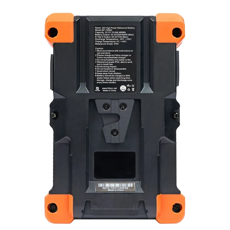 Fxlion BP7S500 26V / 489Wh V-Mount Hochleistungs-wasserdichter Akku