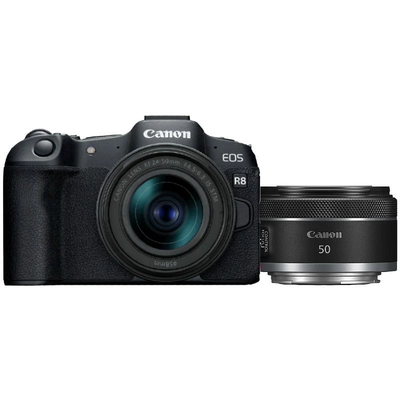Canon EOS R8 + RF 24-50mm f/4.5-6.3 IS STM + RF 50mm f/1.8 STM