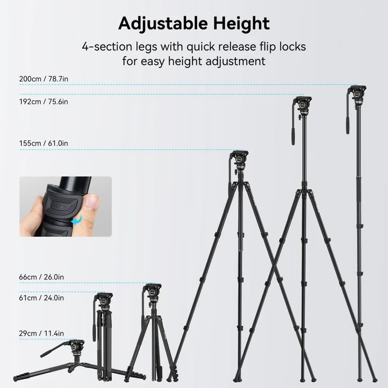 SmallRig 4475 Video Tripod Kit CT210