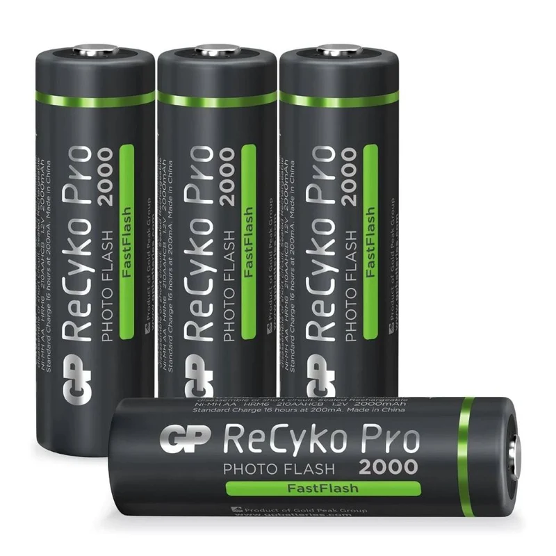 GP Photoflash 2000mAh Rechargeable, 4 Pieces