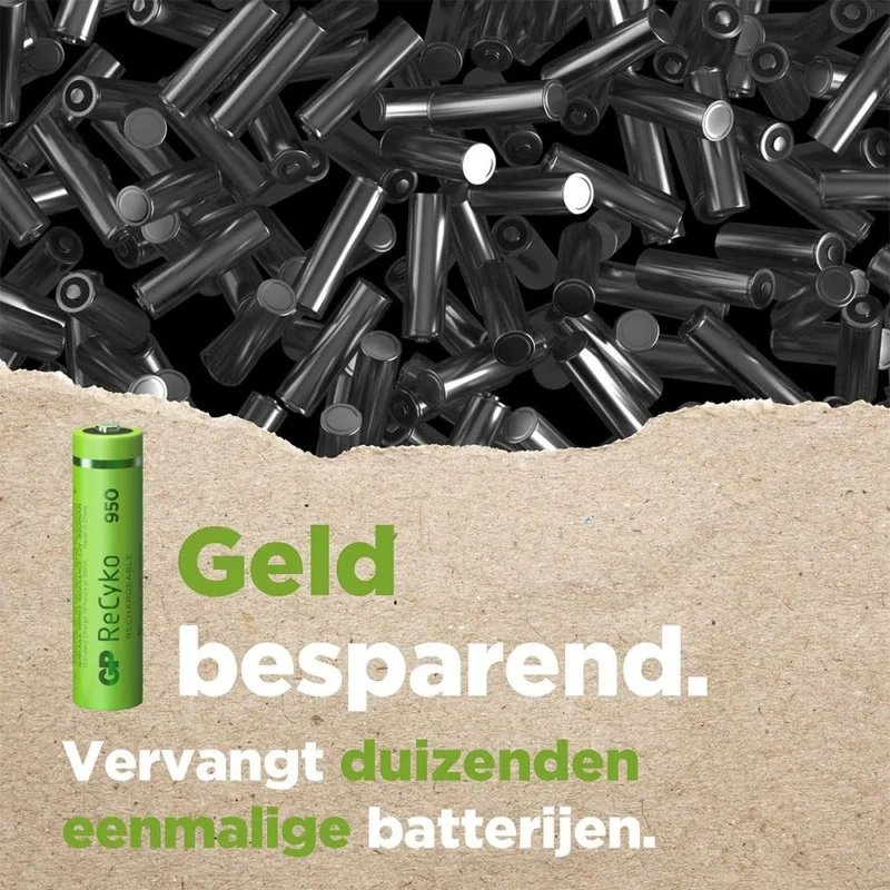 GP NiMH ReCyko AAA 950mAh 1,2V wiederaufladbar, 4 Stück