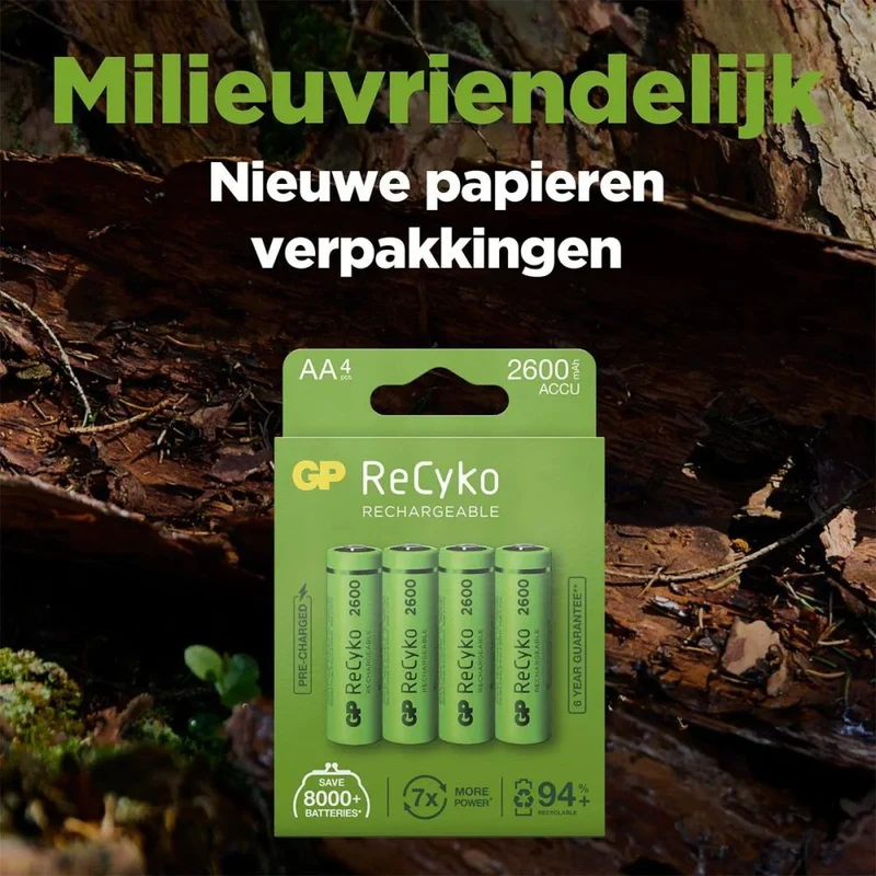 GP NiMH ReCyko AA 2600mAh 1,2V wiederaufladbar, 4 Stück