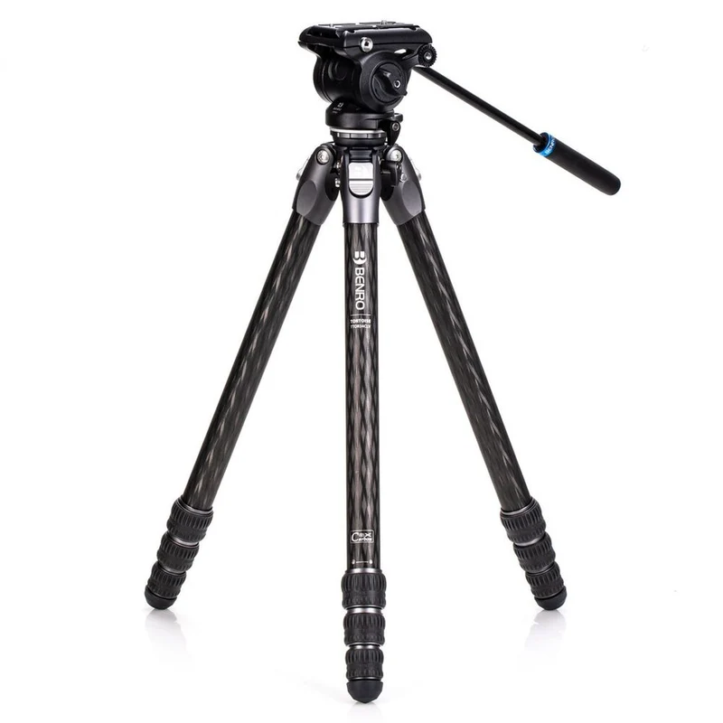 Benro Tortoise Carbon Tripod with S4PRO Video Head 34C Levelling Base