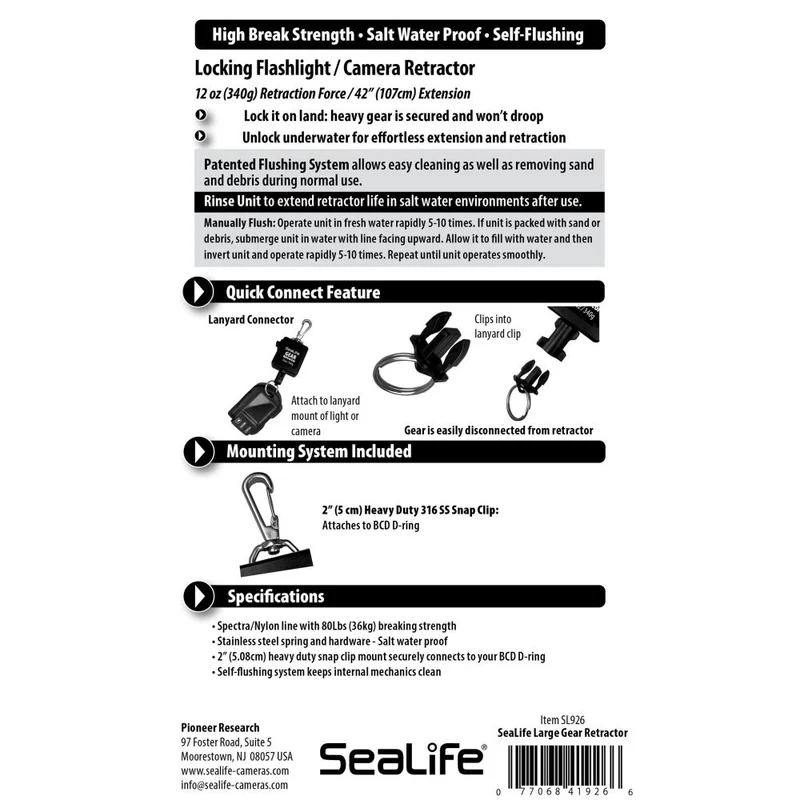 SeaLife Large Underwater Retractor