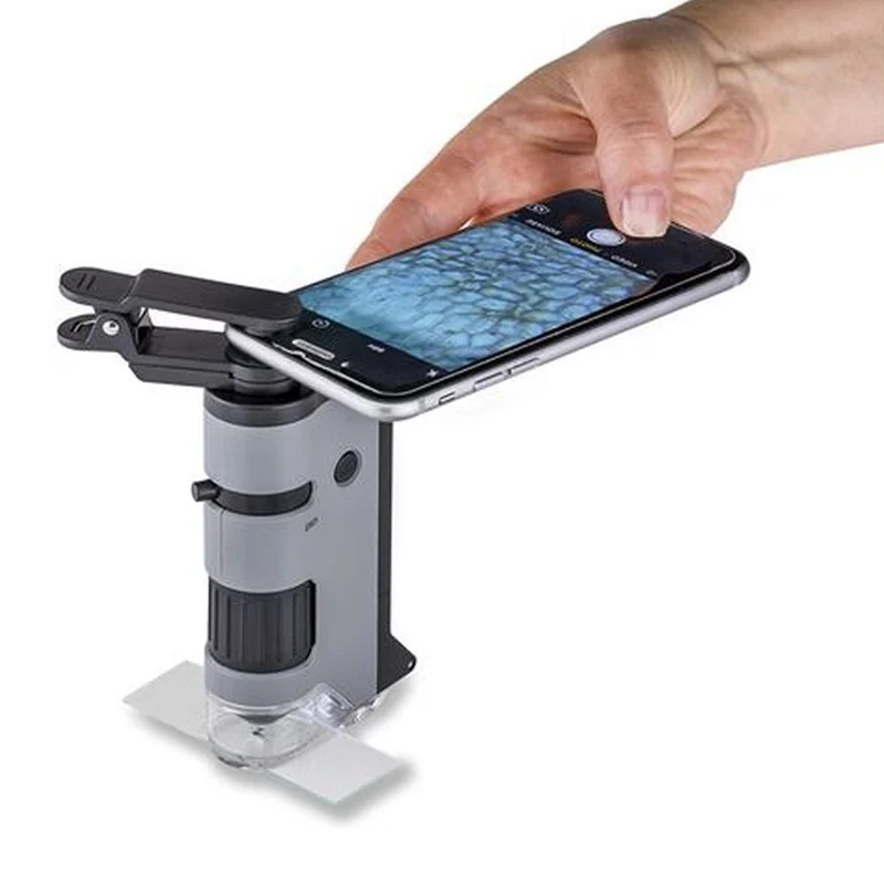 Carson Handheld Microscope MP-250 MicroFlip 100-250x with Smartphone Adapter