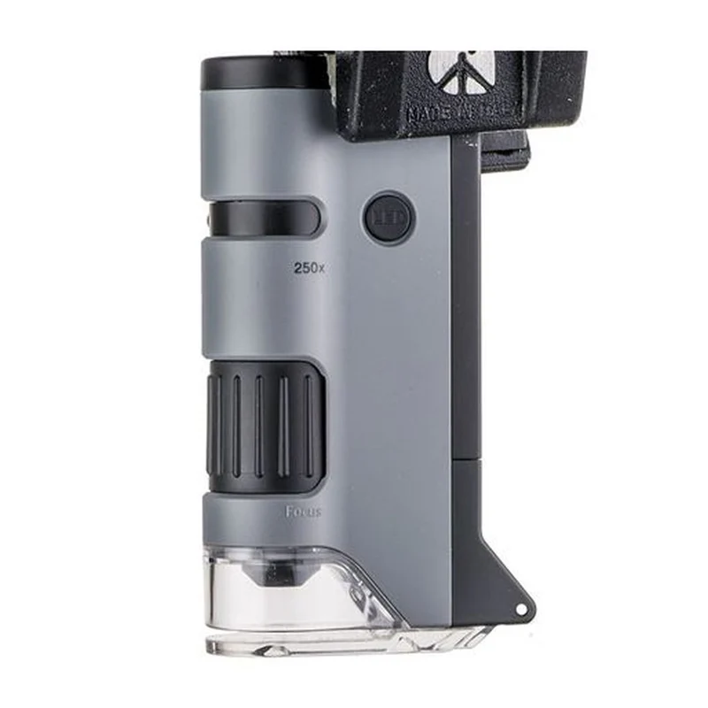 Carson Handheld Microscope MP-250 MicroFlip 100-250x with Smartphone Adapter