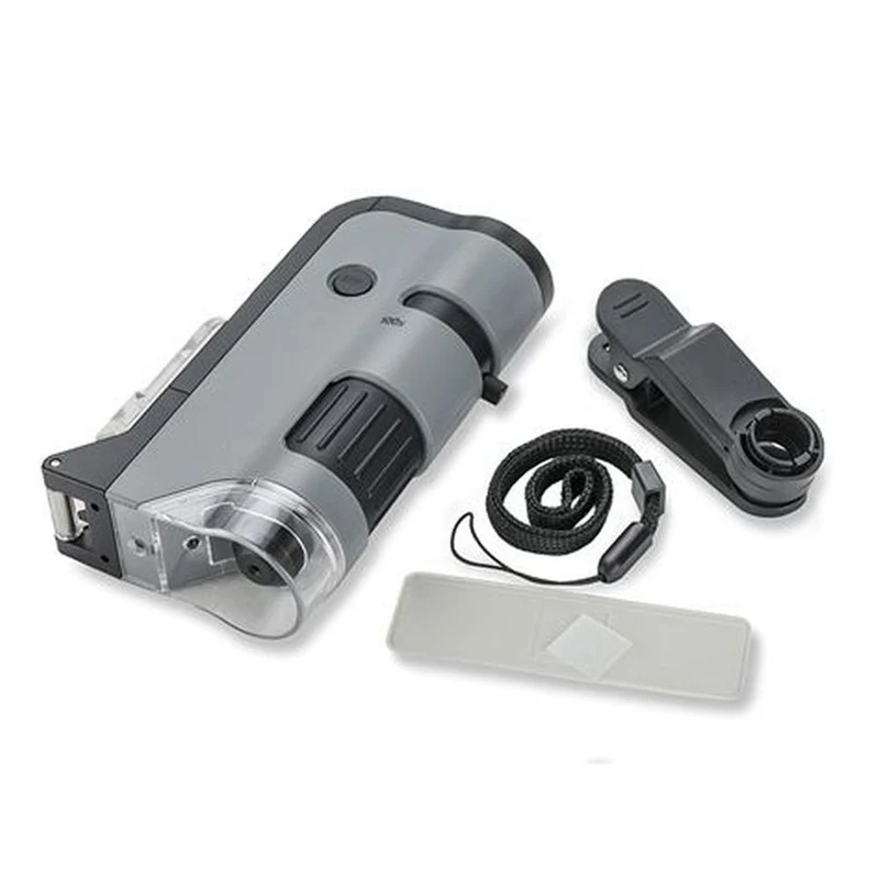Carson Handheld Microscope MP-250 MicroFlip 100-250x with Smartphone Adapter