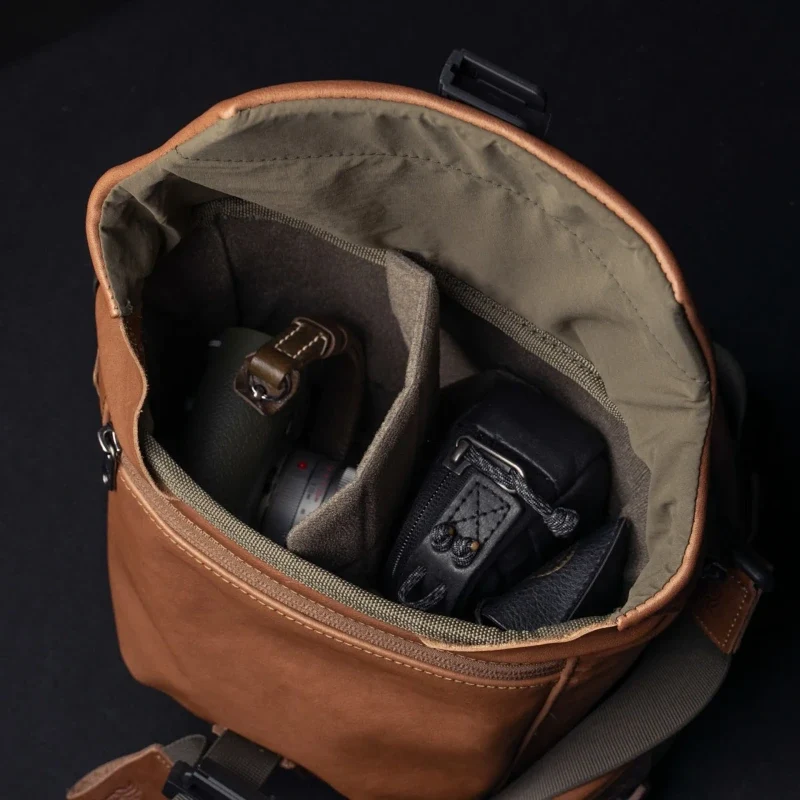 Wotancraft Pilot Travel Camera Bag 3.5L – Brown Leather