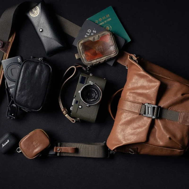Wotancraft Pilot Travel Camera Bag 3.5L – Brown Leather