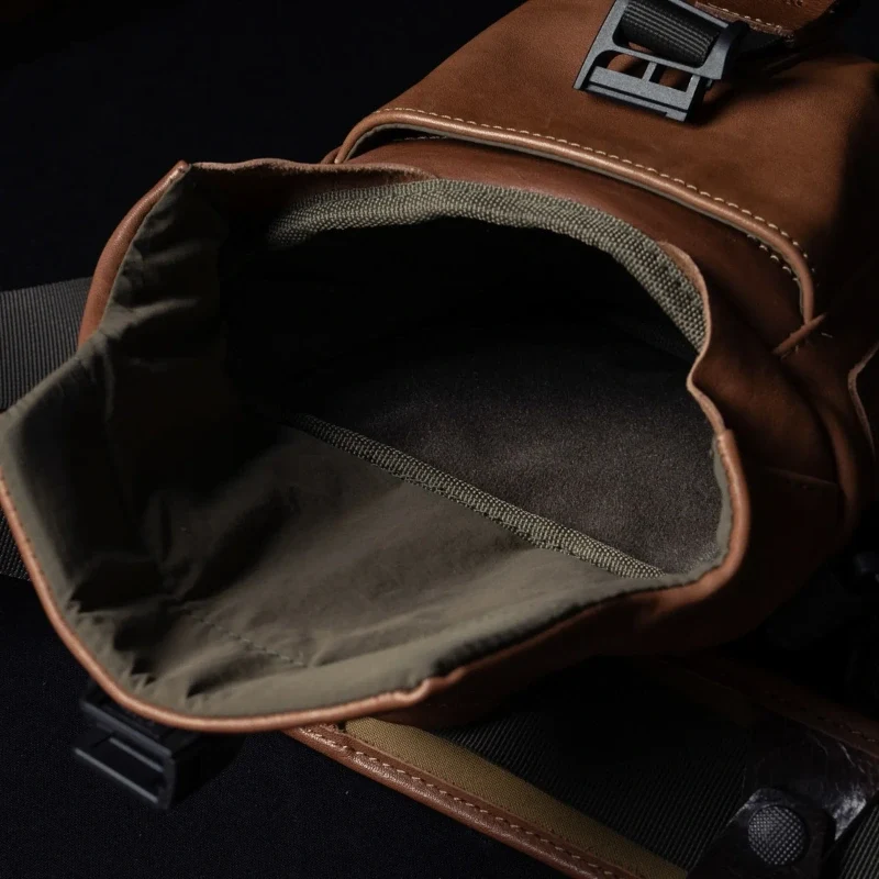 Wotancraft Pilot Travel Camera Bag 2L – Brown Leather