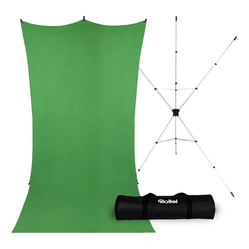 Rollei X-Drop Background System + Background 3.0 x 1.5 m - Green