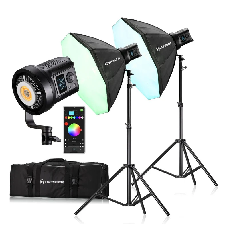 Bresser BR-135RGB COB LED Licht Duo Kit