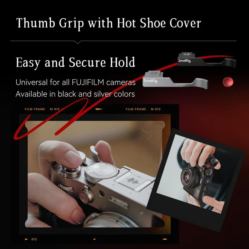SmallRig 4559 Daumengriff für Fujifilm X100VI / X100V (schwarz)