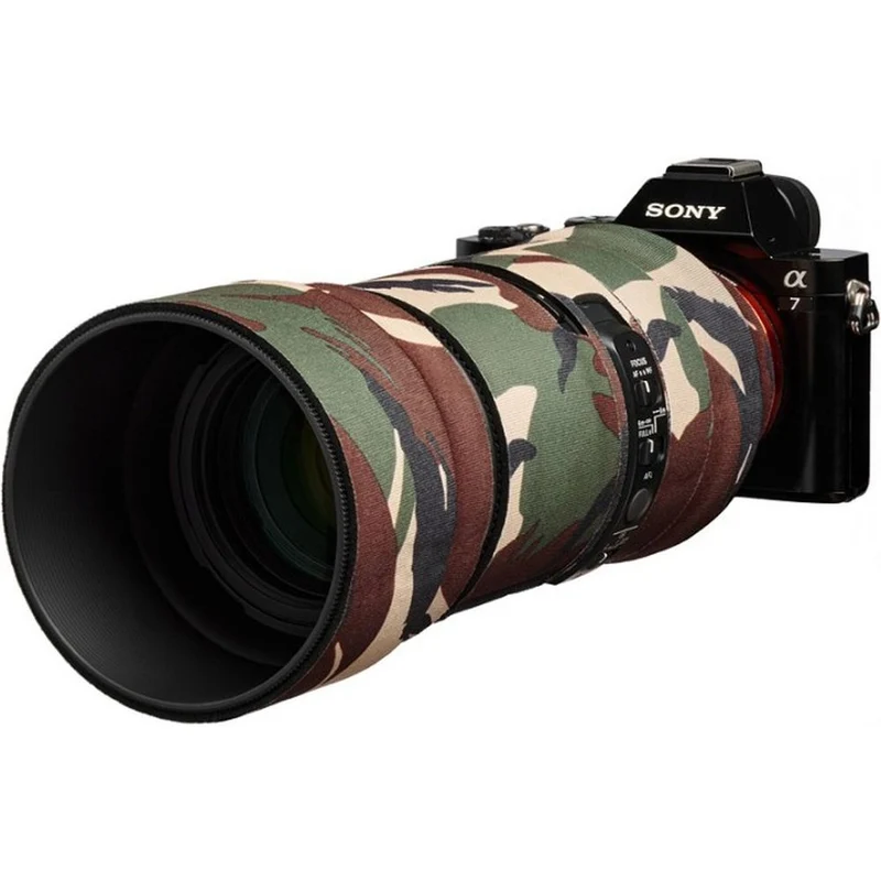 easyCover Objektivabdeckung Eiche für Sigma 100-400mm f/5-6.3 DG DN OS | C (Sony E / Leica L) Grüne Tarnung