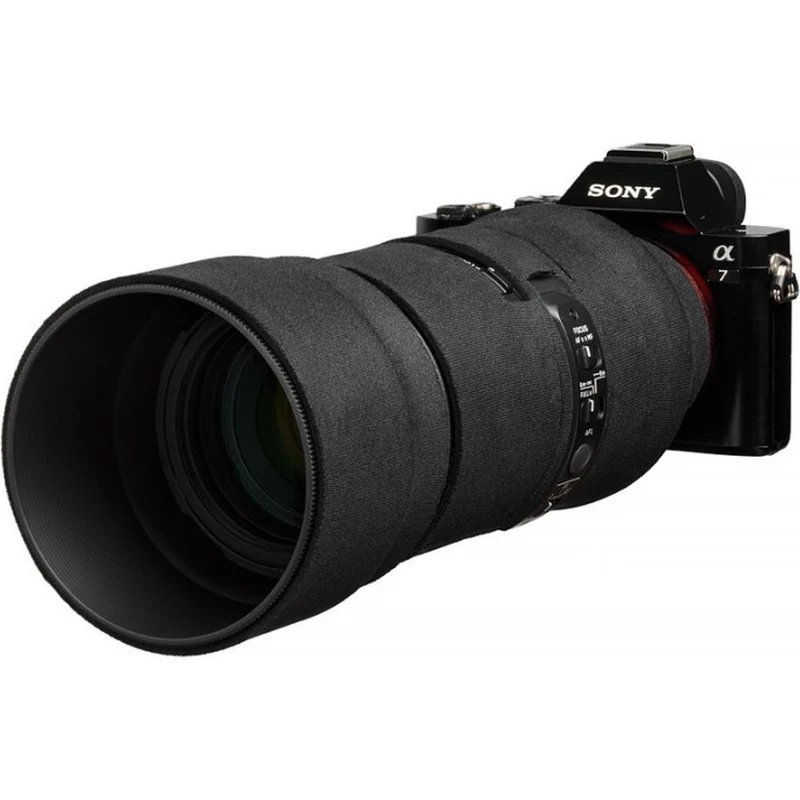 easyCover Objektivschutzhülle Eiche für Sigma 100-400mm f/5-6.3 DG DN OS | C (Sony E / Leica L) Schwarz