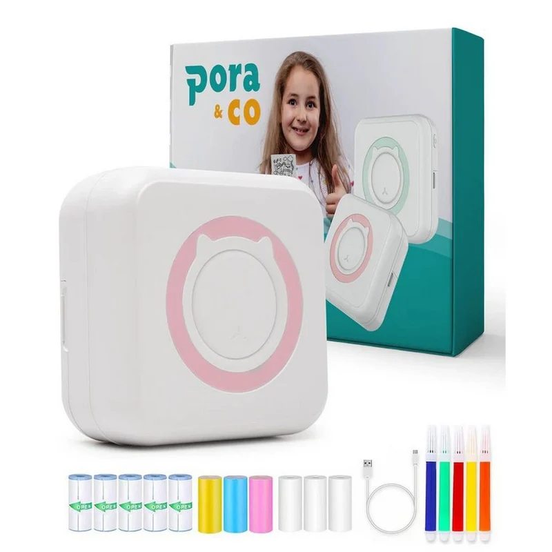Pora&co Mini printer for mobile, pink