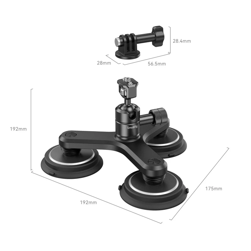 SmallRig Triple Magnetic Suction Cup Mounting Support Kit für Action-Kameras 4468