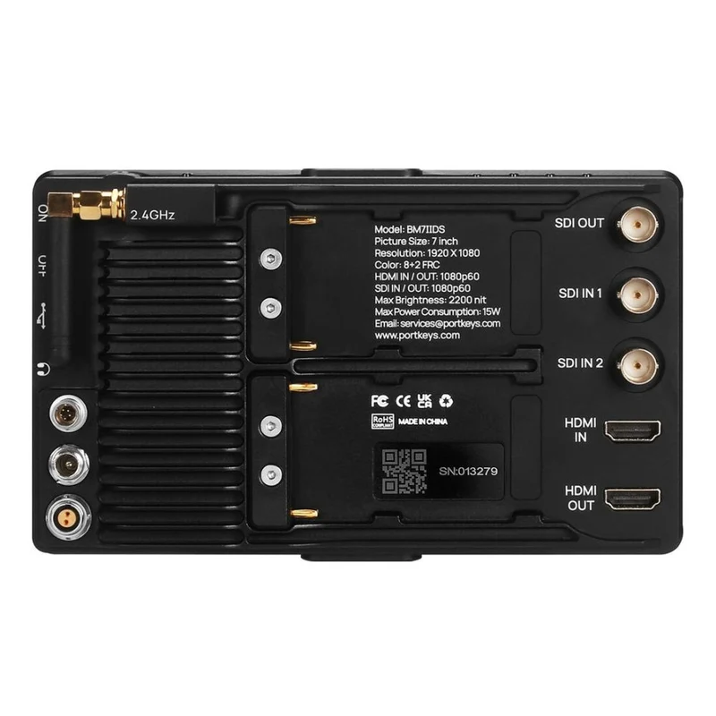 Portkeys BM7 II DS 7-inch monitor with wireless camera control
