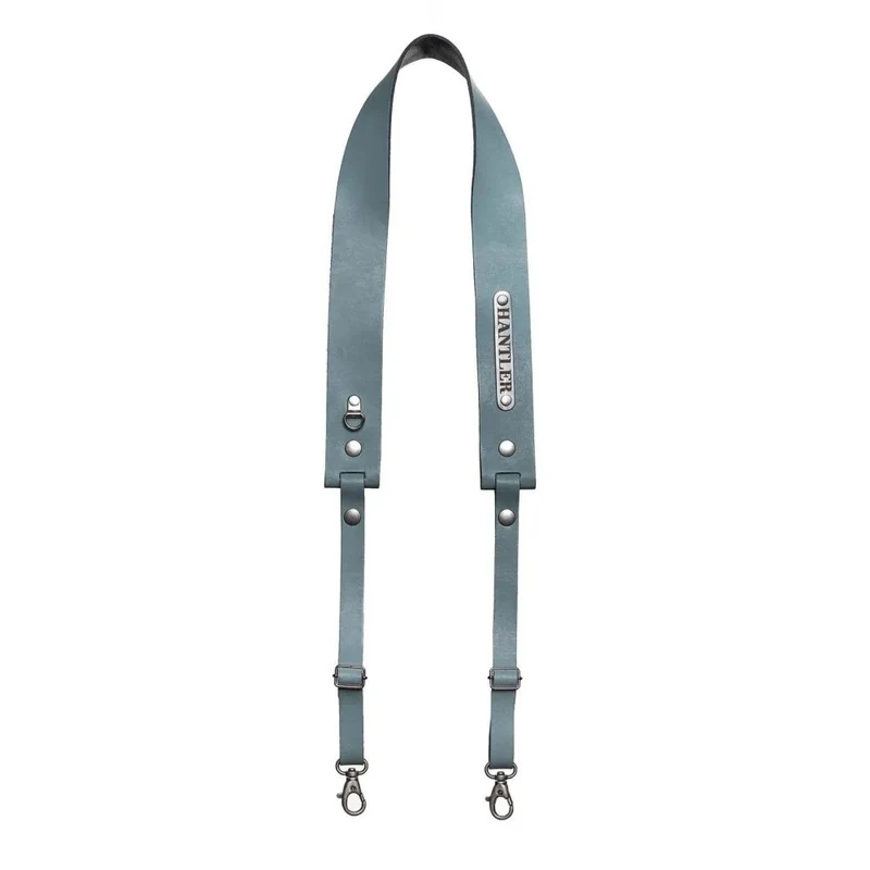 The Hantler Camera Neck strap Steel blue / Old silver