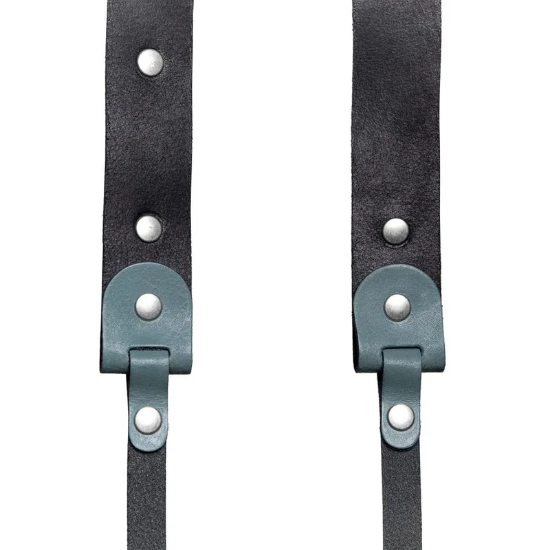 The Hantler Camera Neck strap Steel blue / Old silver