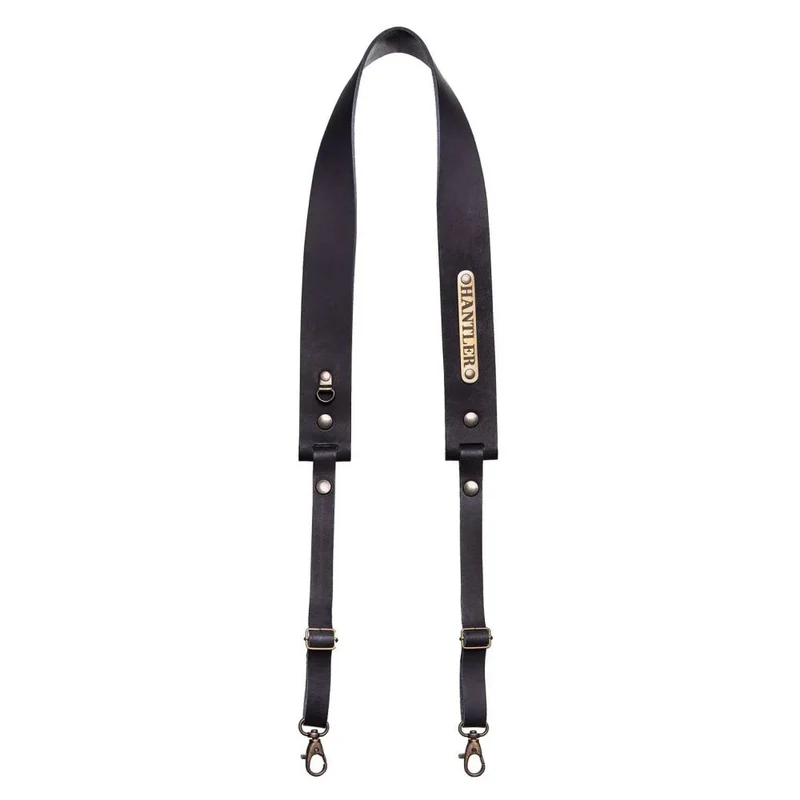 Der Hantler Kamerahalsgurt Classic schwarz / Messing