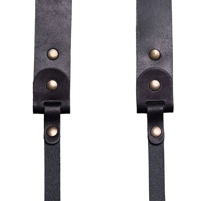 Der Hantler Kamerahalsgurt Classic schwarz / Messing