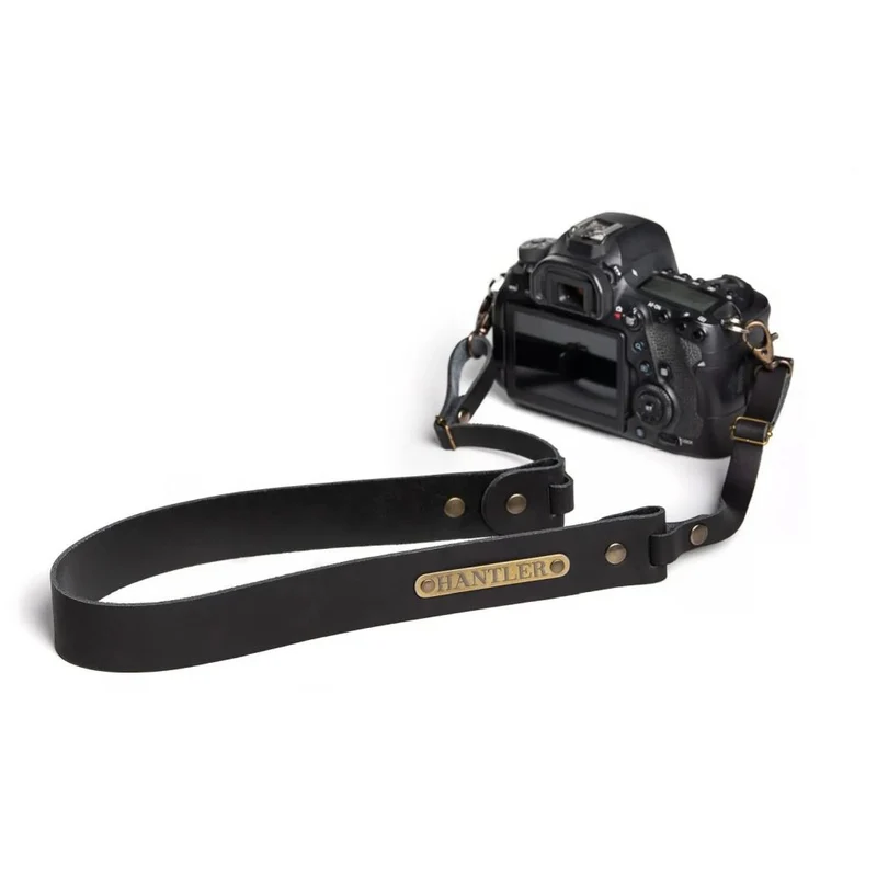 Der Hantler Kamerahalsgurt Classic schwarz / Messing