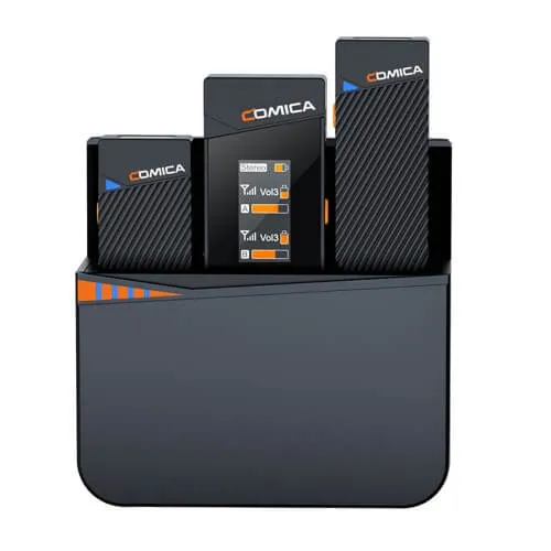 Comica 2.4G Mini Wireless Microphone - 2 Sender + Ladekoffer