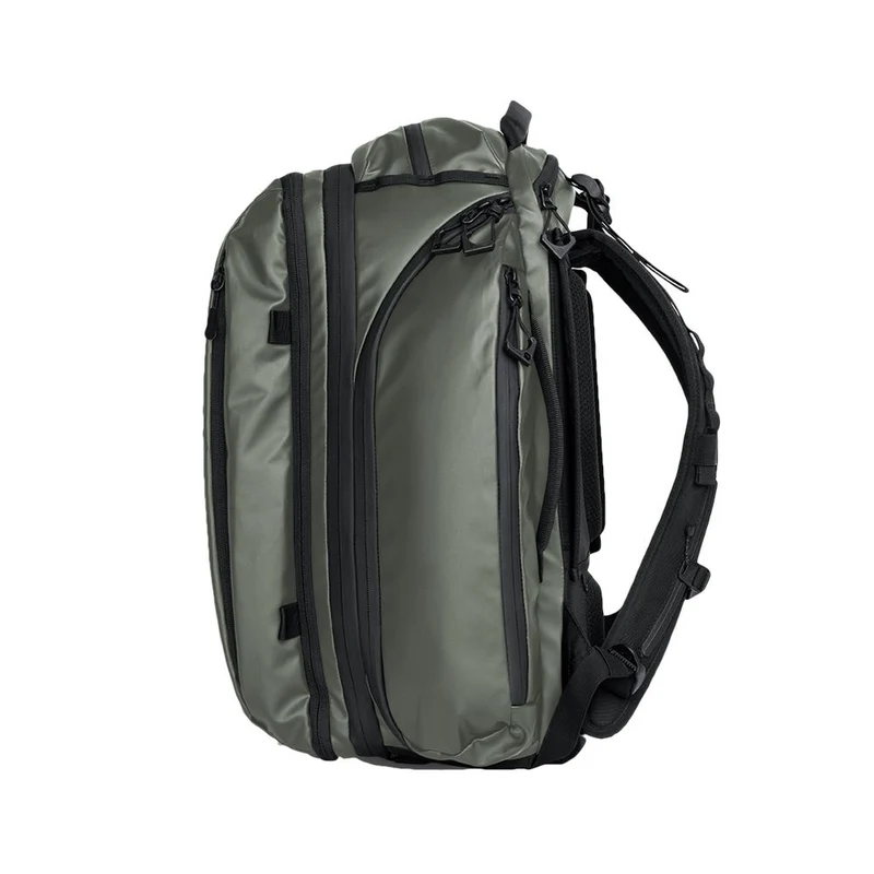 WANDRD Transit 35L Travel Backpack Wasatch Green Essential Bundle