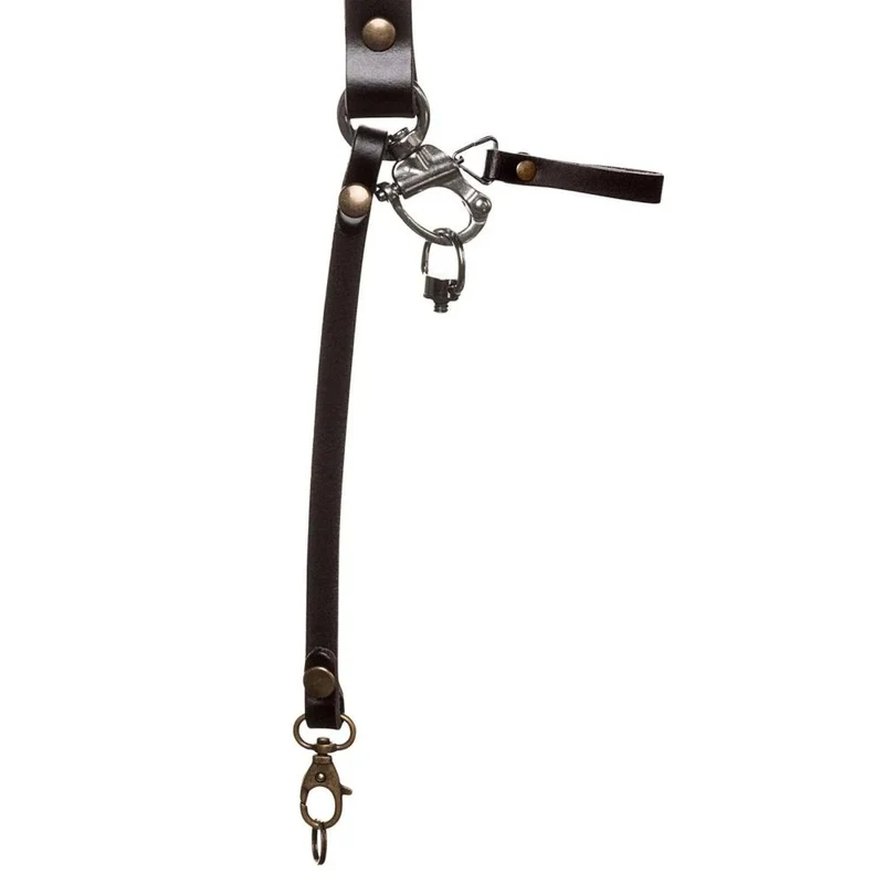 The Hantler Dual camera harness Black / Brass, Large