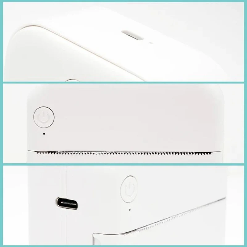 Pora&Co Mini-Fotodrucker für Smartphone, weiß