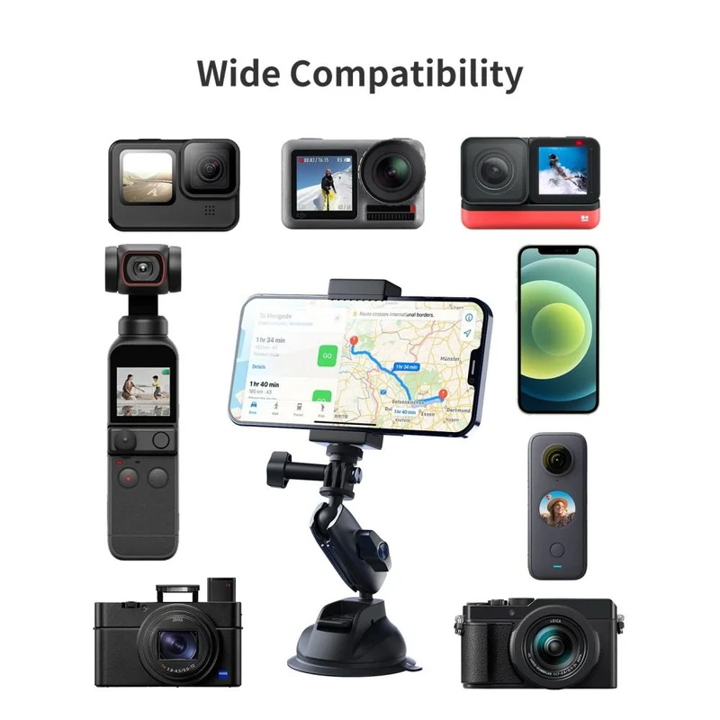 Telesin Verstellbarer Saugnapf für GoPro