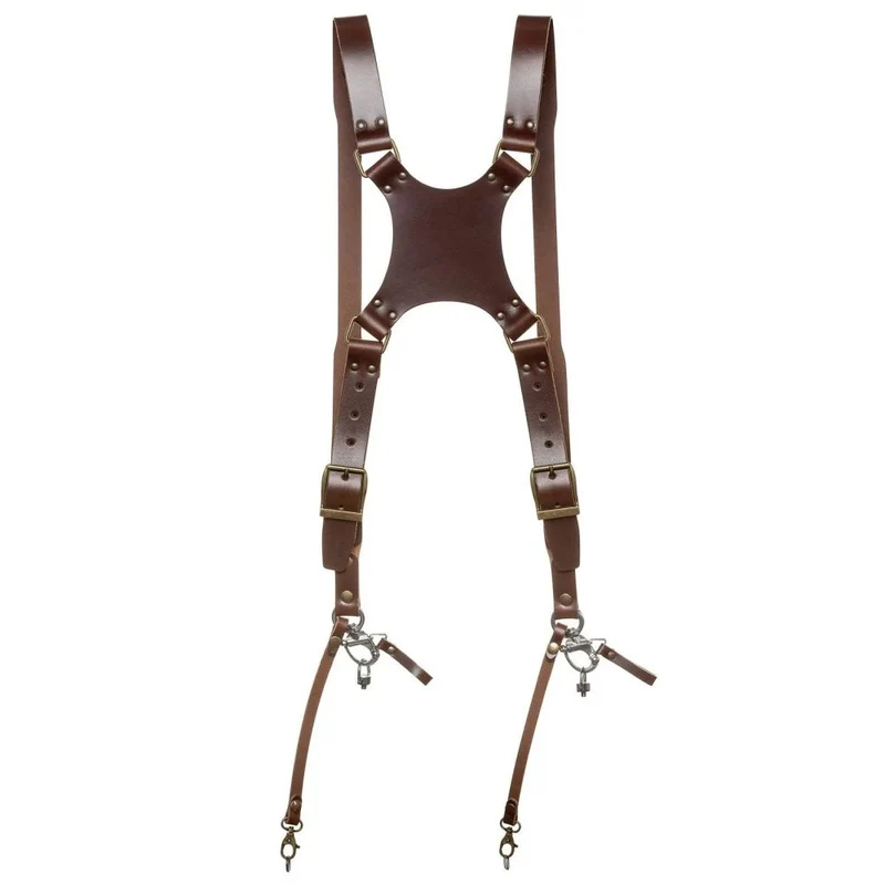 The Hantler Dual camera harness Brandy / Brass, Regular