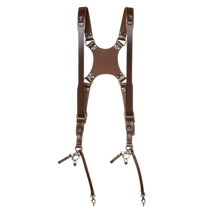 The Hantler Dual camera harness Brandy / Brass, Regular