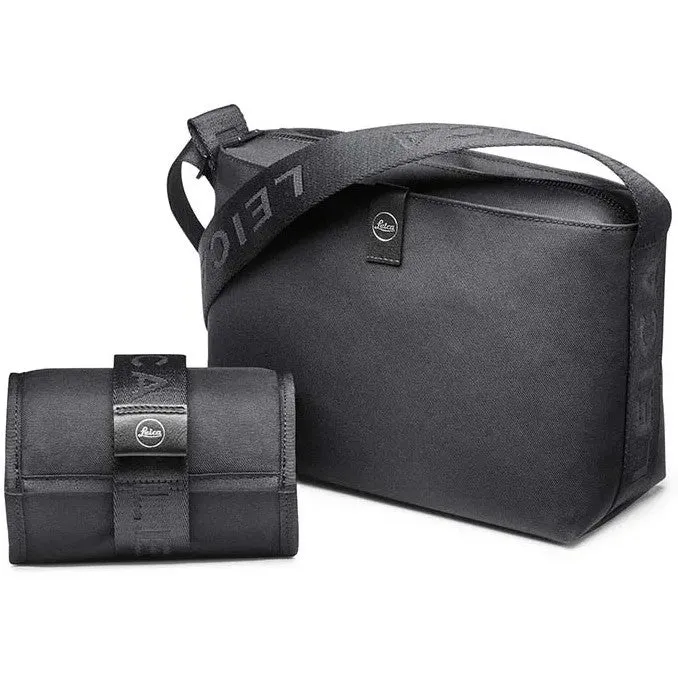 Leica Crossbody Tasche SOFORT / medium, recyceltes Fabrick schwarz